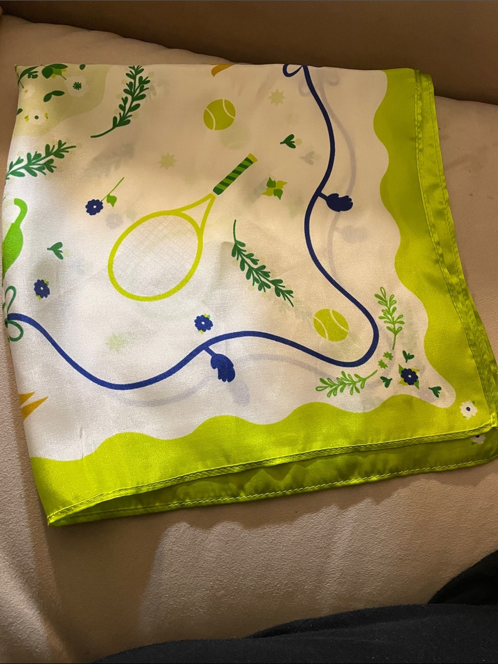 2026 US Open Dove exclusive 100% silk tennis scarf